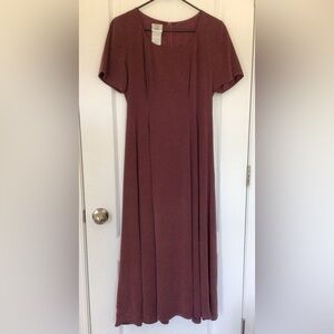 Women’s Vintage Laura Ashley short sleeve silk dress.